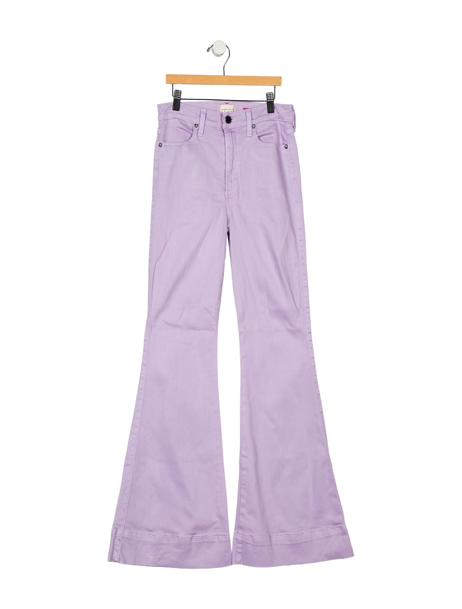 Alice + Olivia Mid-Rise Wide Leg Jeans