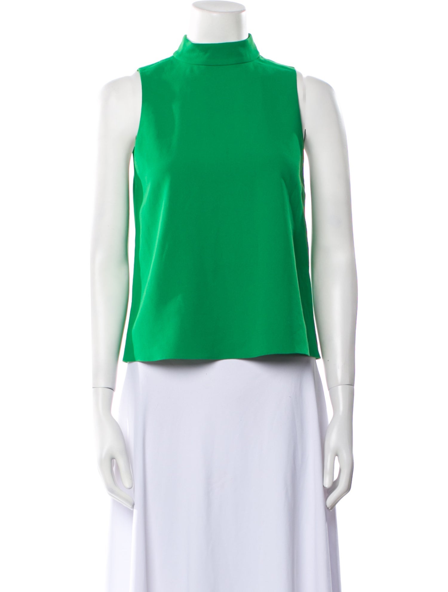 Alice + Olivia Mock Neck Sleeveless Crop Top