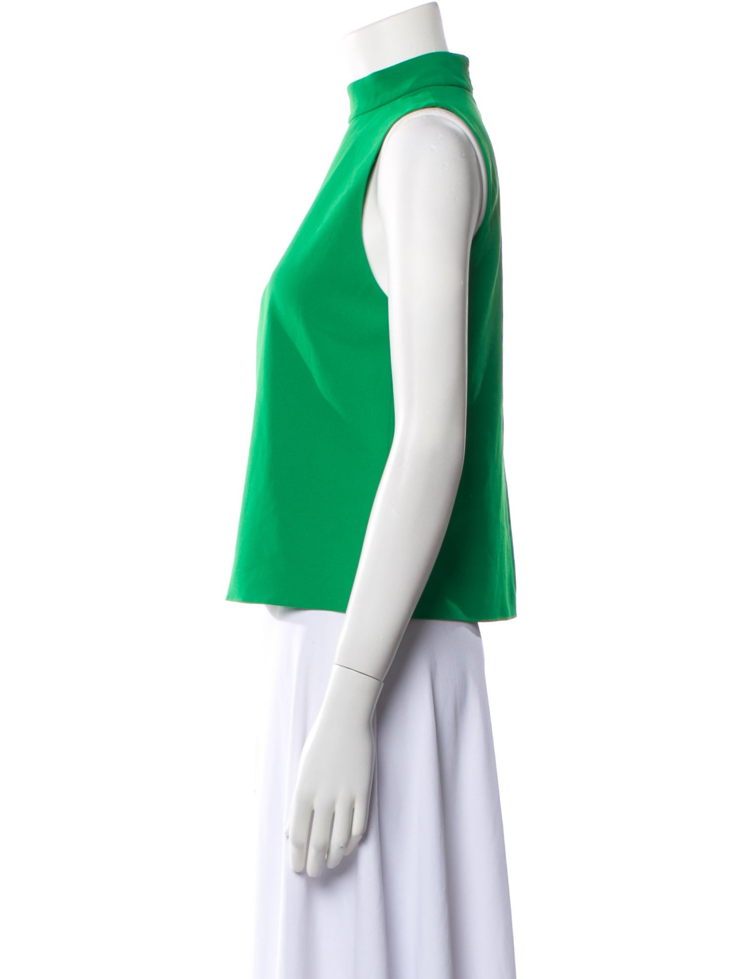 Alice + Olivia Mock Neck Sleeveless Crop Top