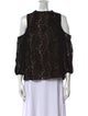 Alice + Olivia Velvet Lace Pattern Blouse