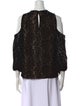 Alice + Olivia Velvet Lace Pattern Blouse