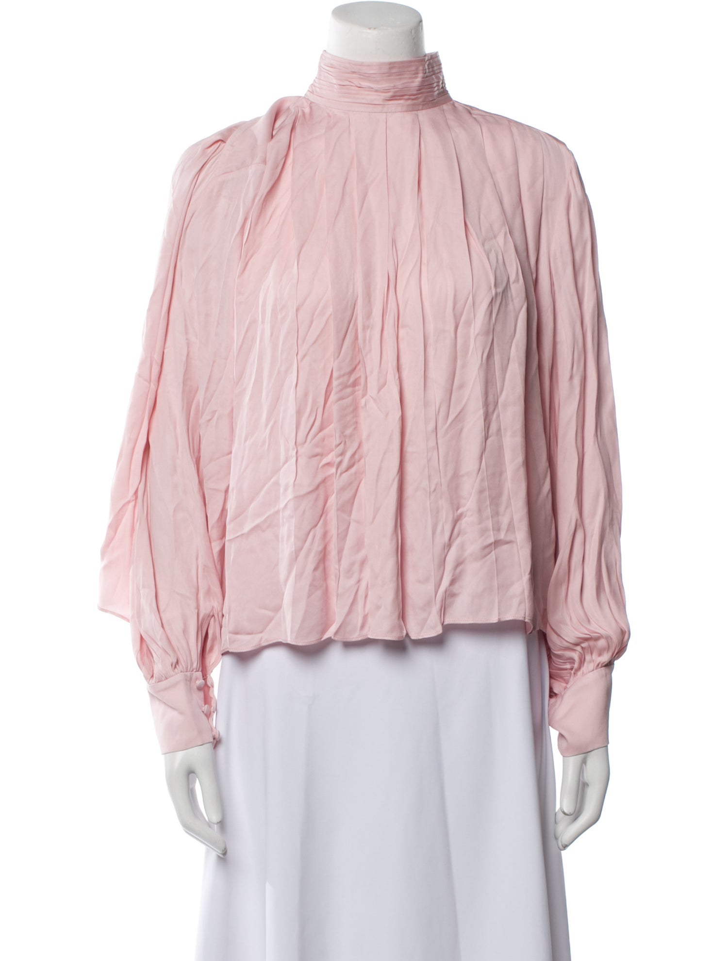 Alice + Olivia Mock Neck Long Sleeve Blouse