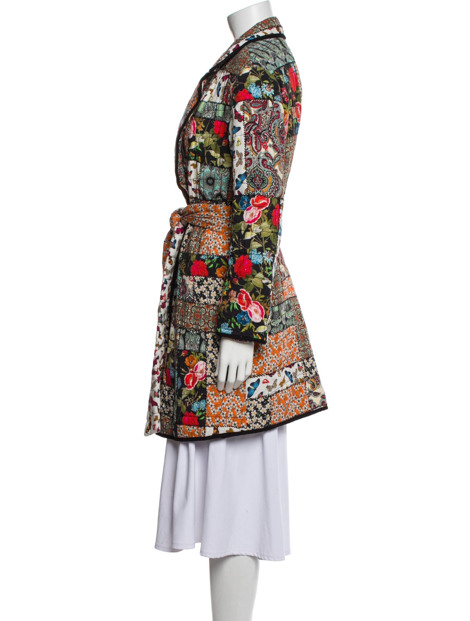 Alice + Olivia Paisley Print Trench Coat