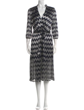 Alice + Olivia Printed Midi Length Dress