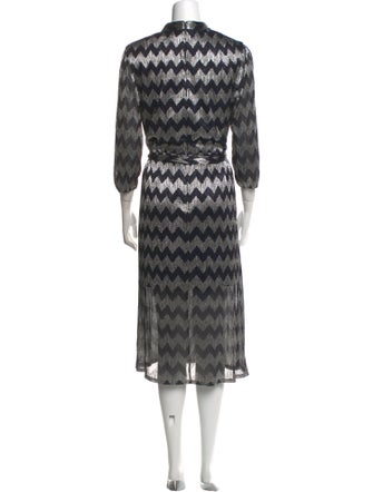 Alice + Olivia Printed Midi Length Dress