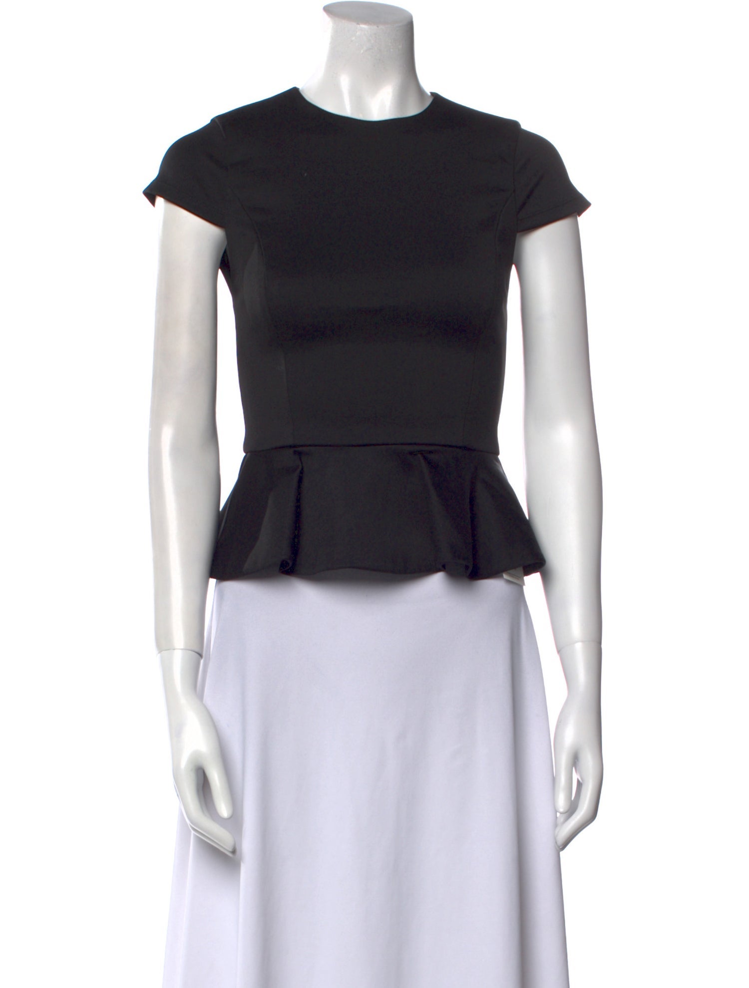 Alice + Olivia Crew Neck Short Sleeve Crop Top