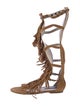 Alice + Olivia x Stacey Bendet Suede Gladiator Sandals