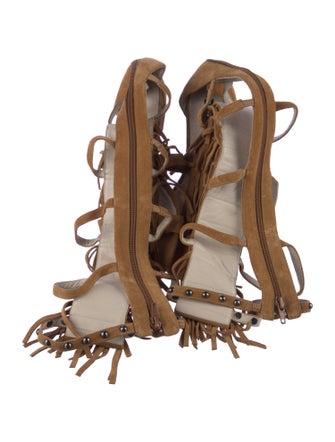 Alice + Olivia x Stacey Bendet Suede Gladiator Sandals