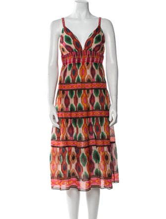 Alice + Olivia Printed Midi Length Dress