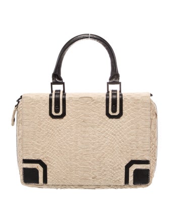 Alice + Olivia Embossed Leather Top Handle Bag