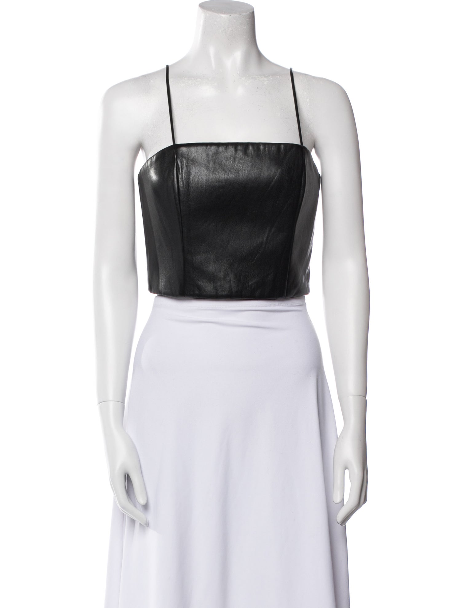 Alice + Olivia Square Neckline Sleeveless Crop Top