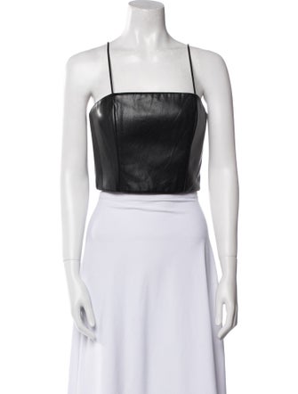 Alice + Olivia Square Neckline Sleeveless Crop Top