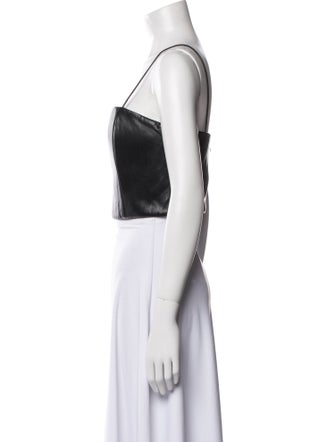 Alice + Olivia Square Neckline Sleeveless Crop Top