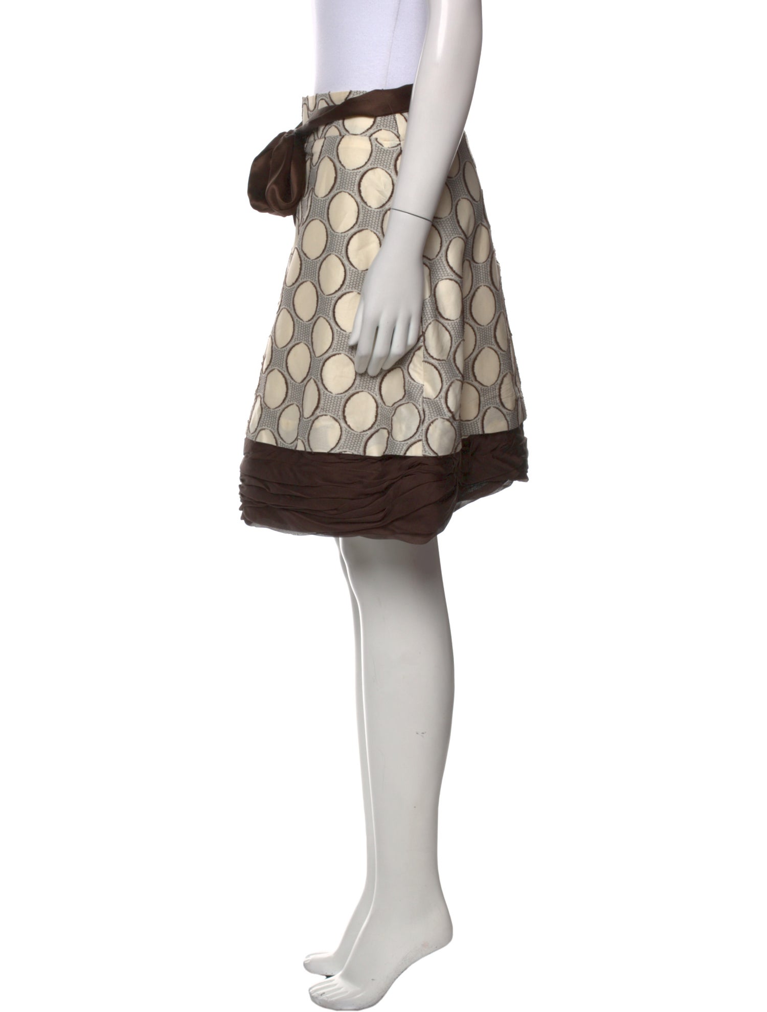 Alice + Olivia Polka Dot Print Knee-Length Skirt