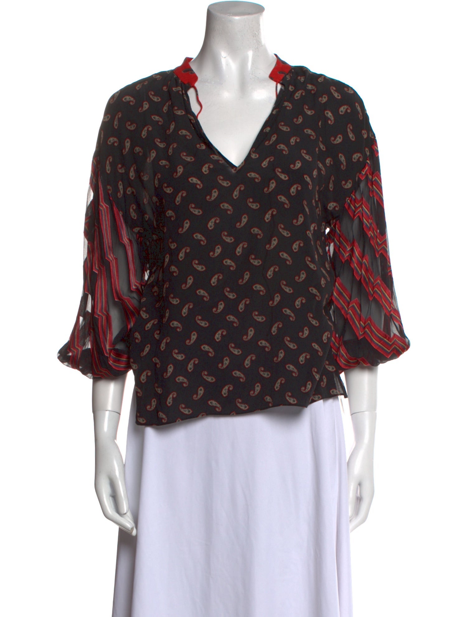 Alice + Olivia Silk Printed Blouse