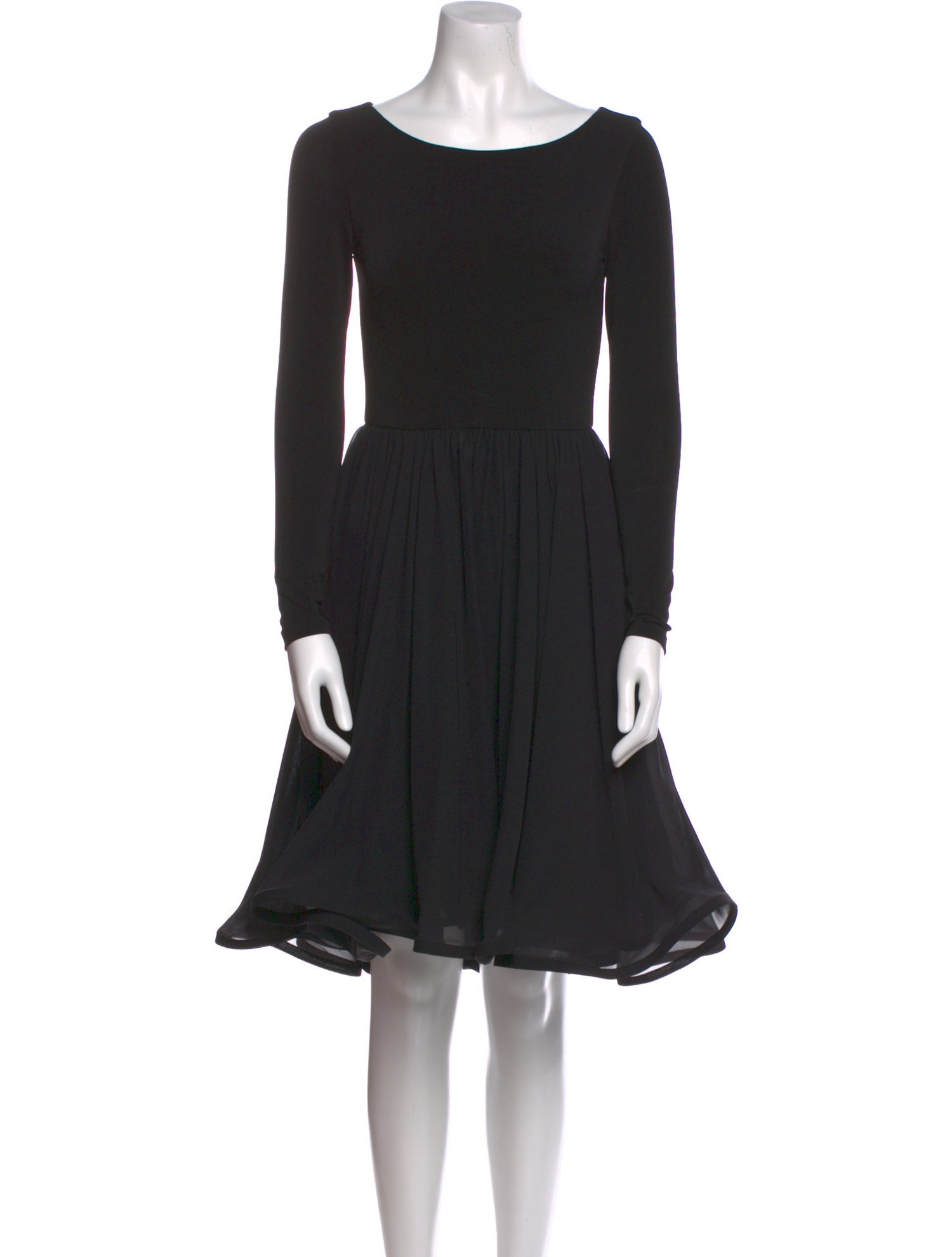 Alice + Olivia Bateau Neckline Mini Dress