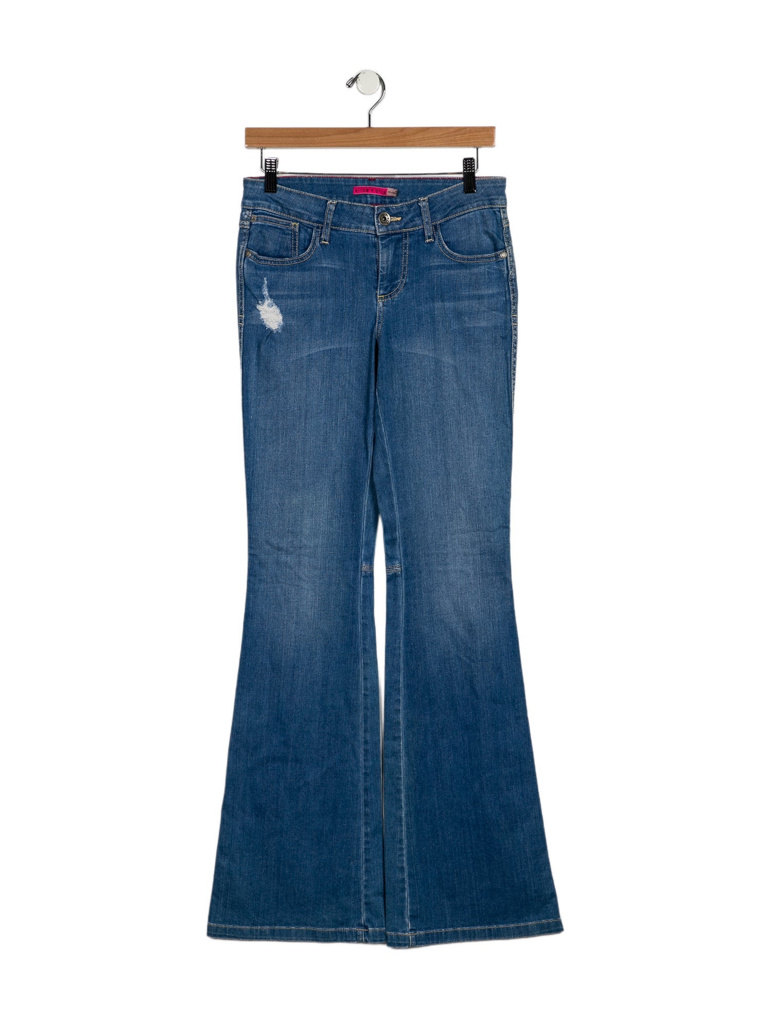 Alice + Olivia Mid-Rise Wide Leg Jeans