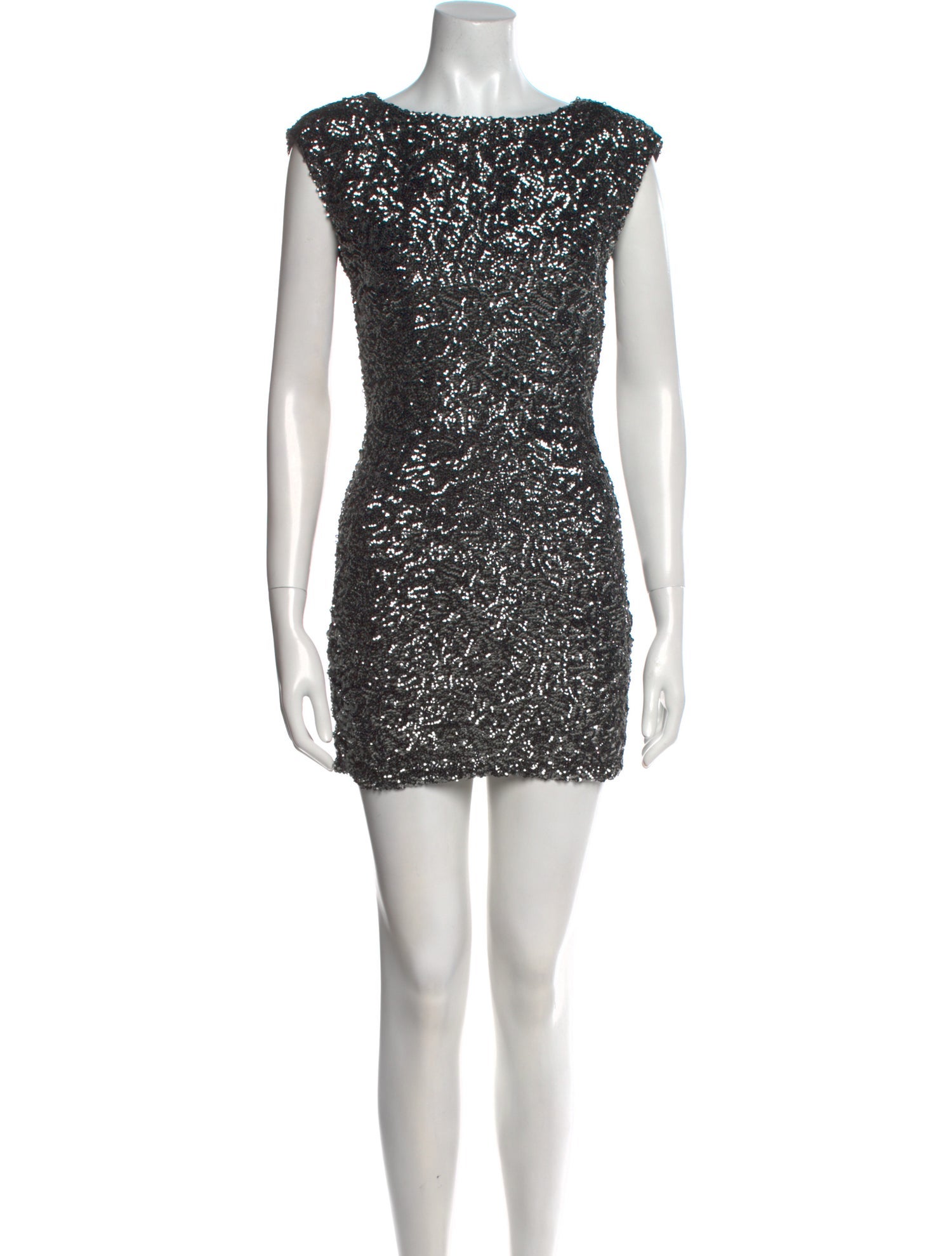 Alice + Olivia Bateau Neckline Mini Dress