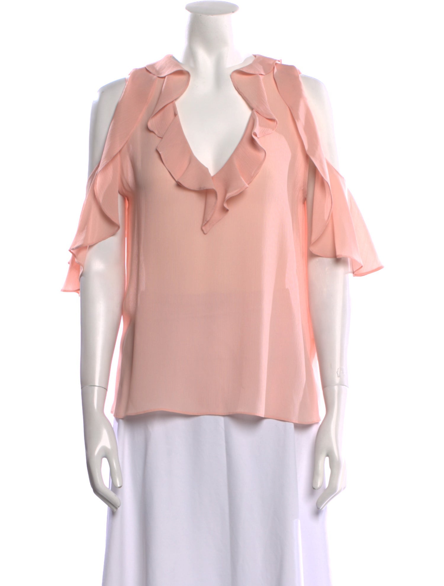 Alice + Olivia V-Neck Short Sleeve Blouse