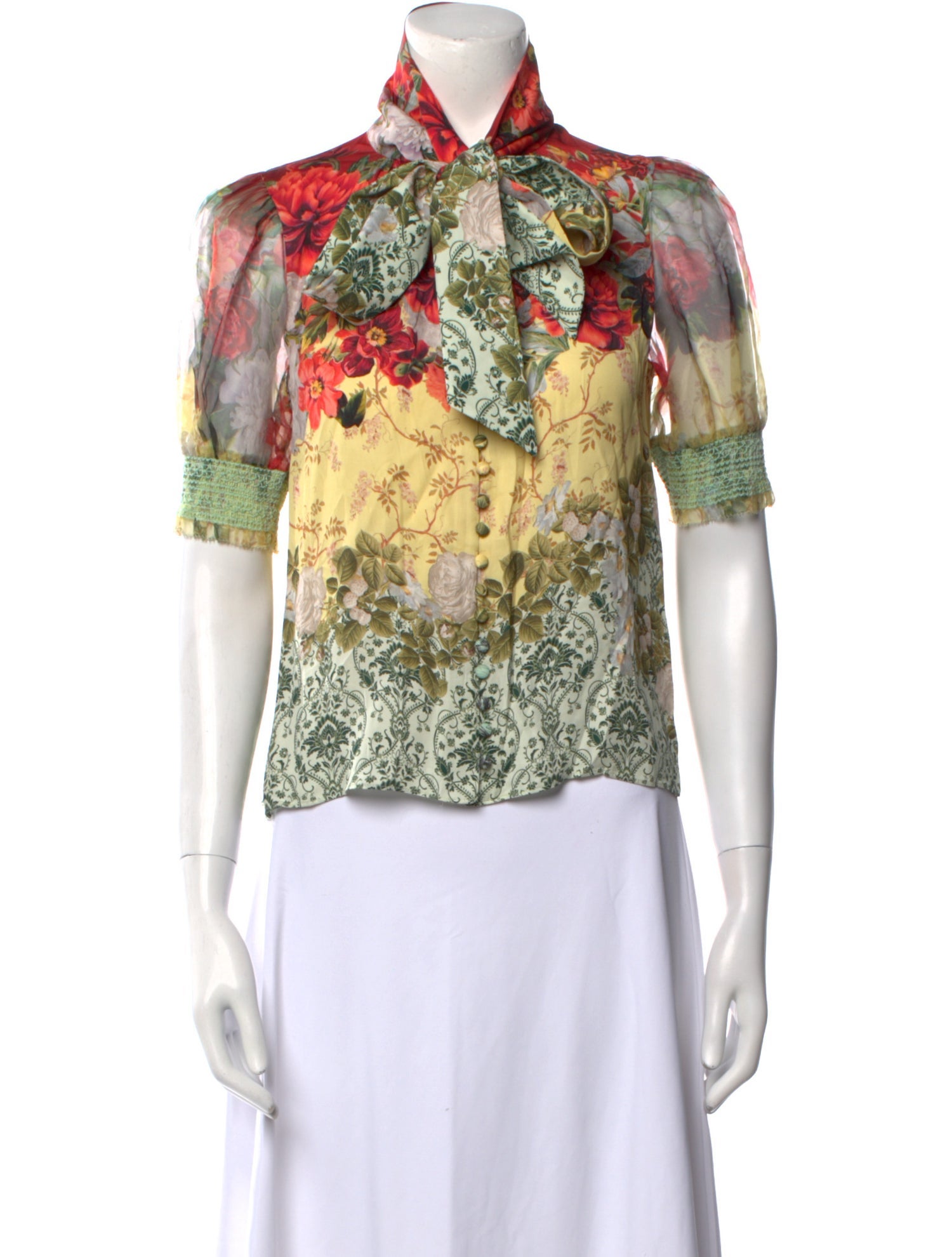 Alice + Olivia Floral Print Mock Neck Blouse w/ Tags