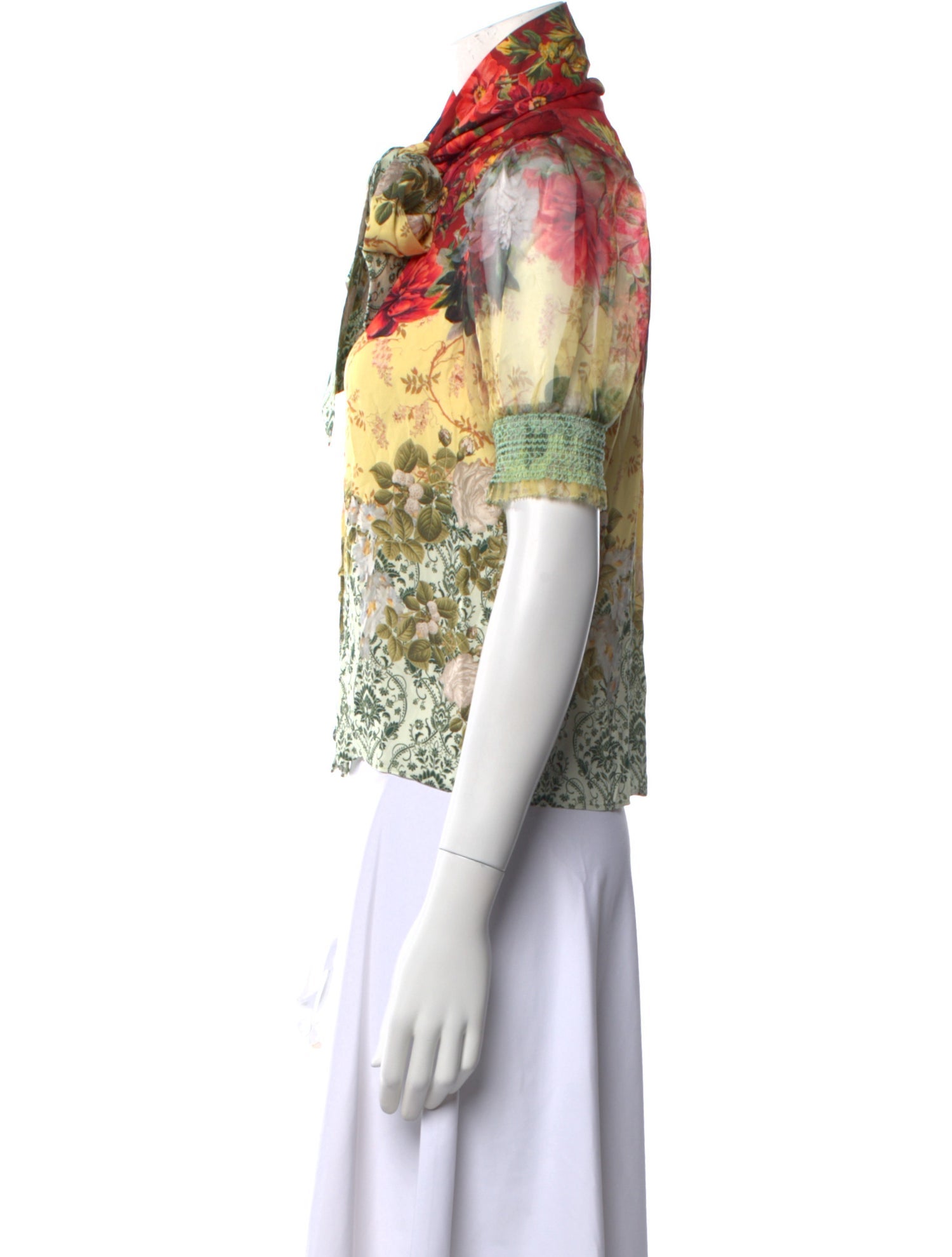 Alice + Olivia Floral Print Mock Neck Blouse w/ Tags