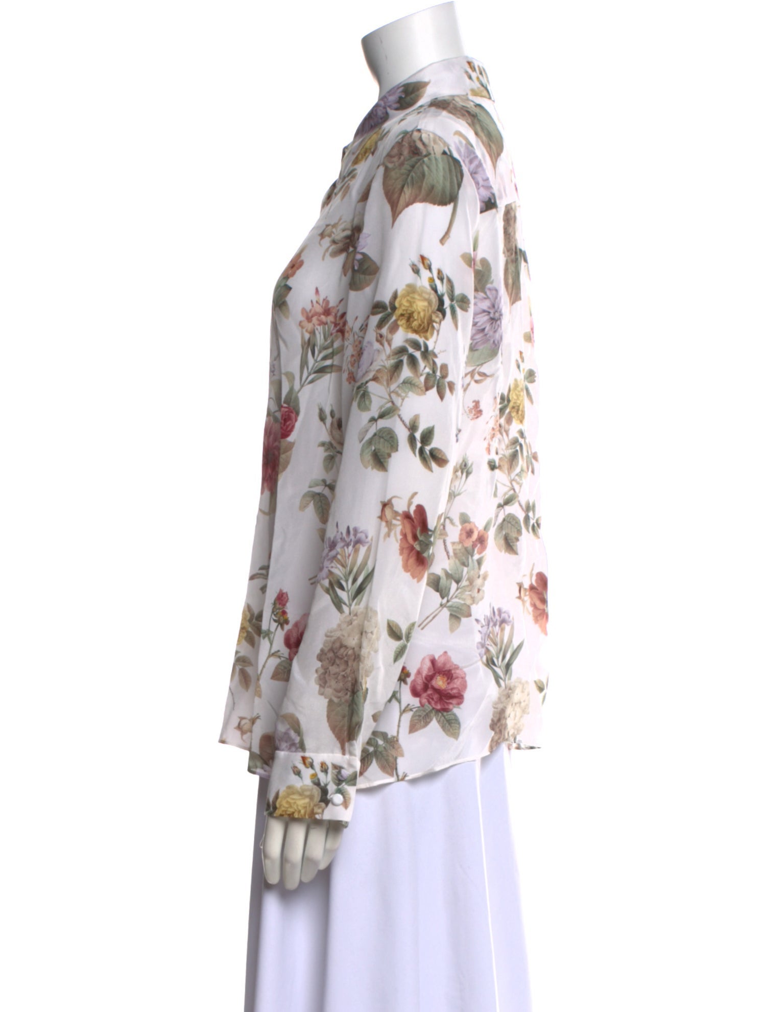 Alice + Olivia Silk Floral Print Blouse