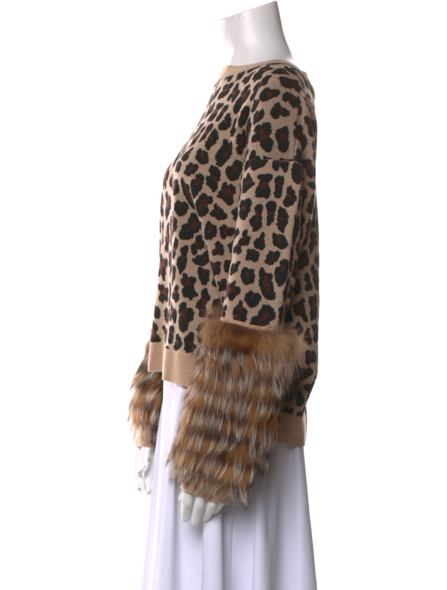 Alice + Olivia Wool Animal Print Sweater