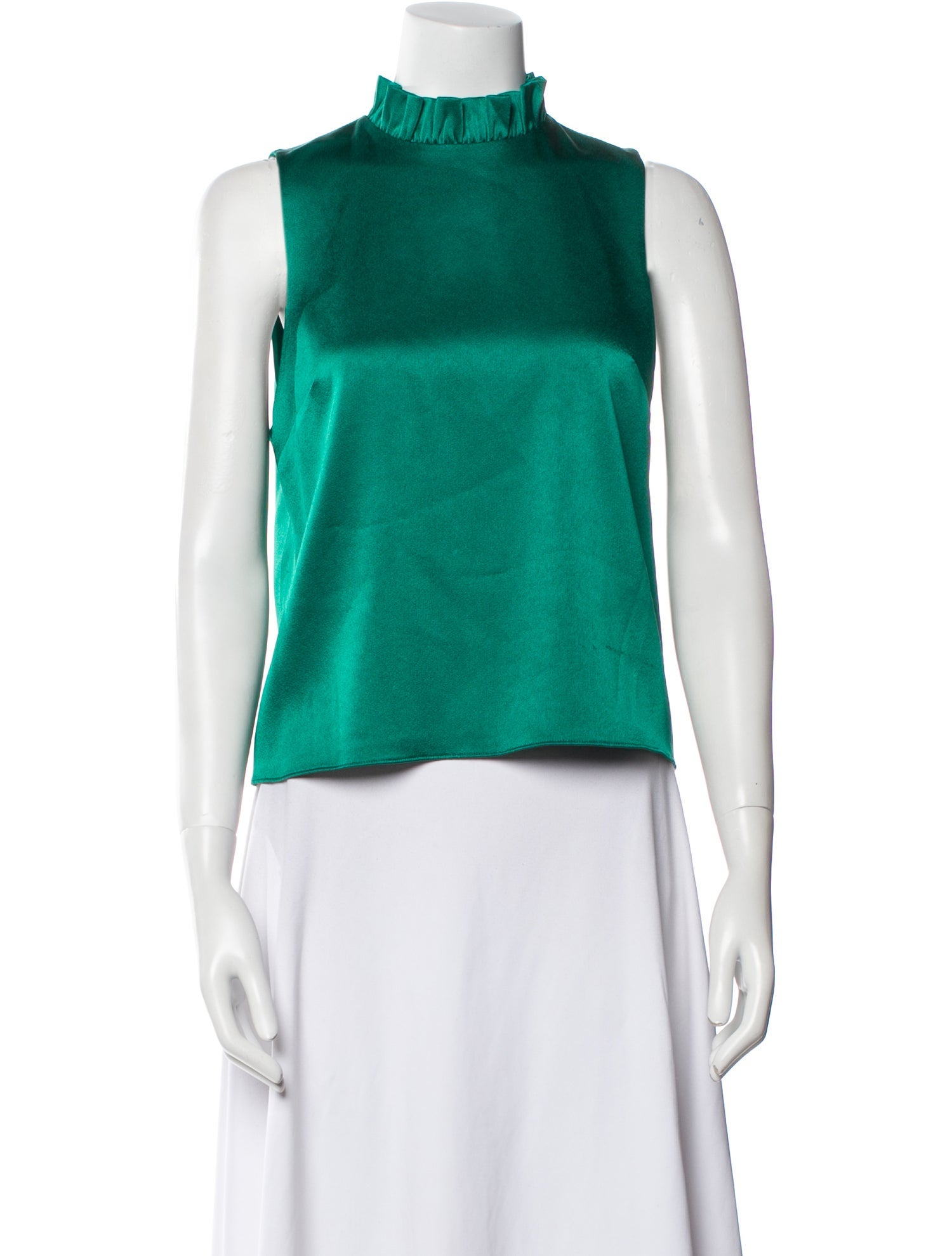 Alice + Olivia Mock Neck Sleeveless Crop Top