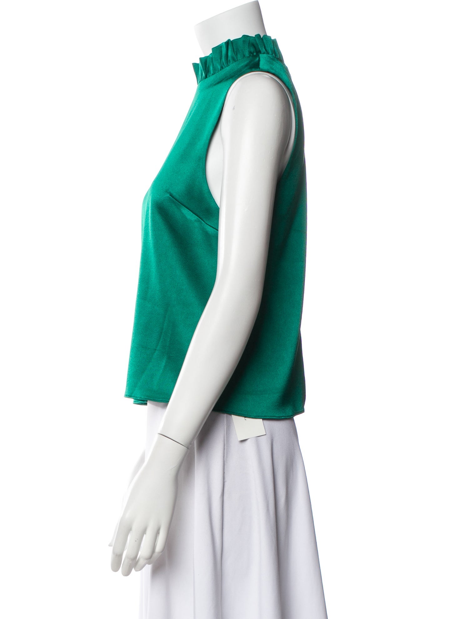 Alice + Olivia Mock Neck Sleeveless Crop Top