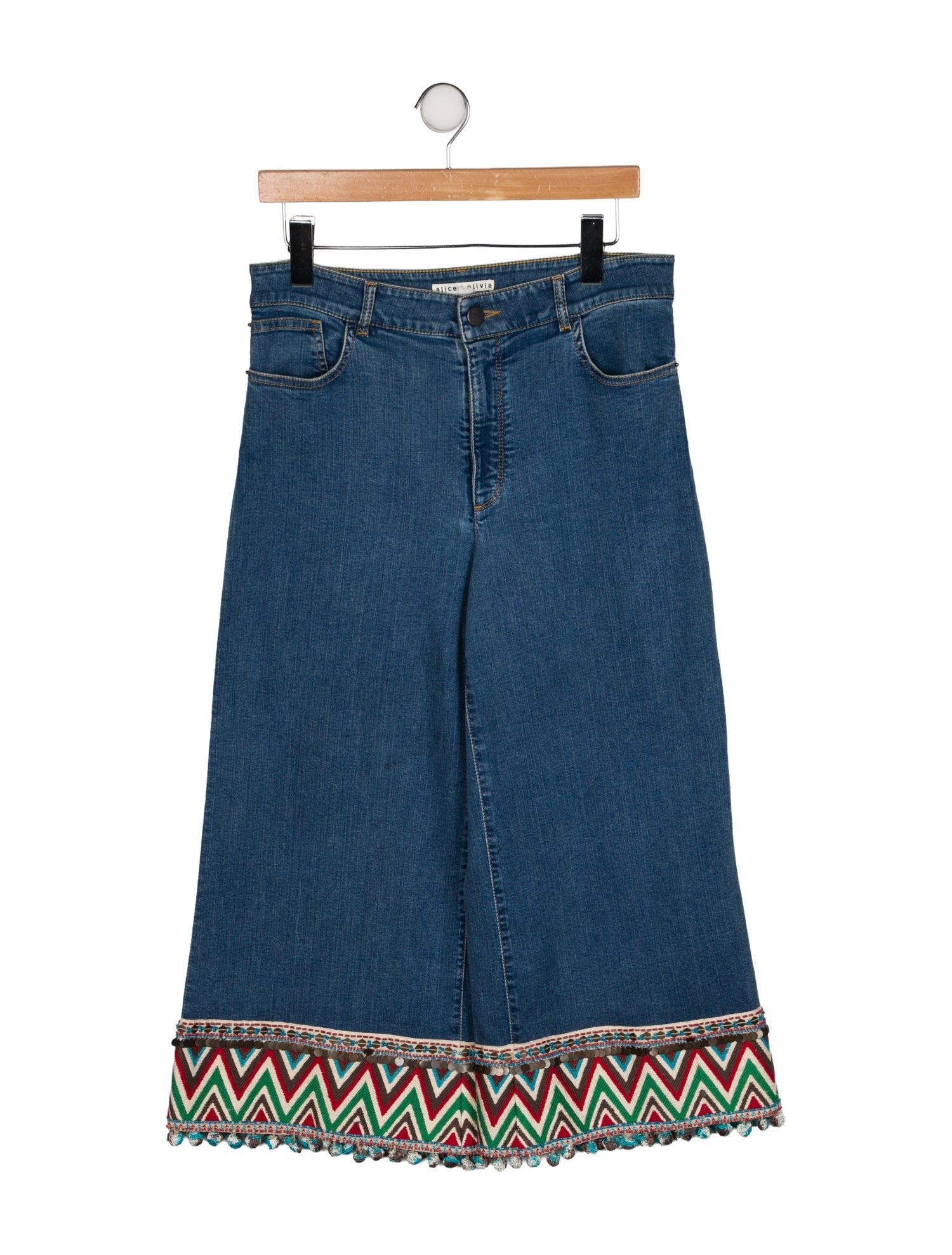 Alice + Olivia High-Rise Wide Leg Jeans