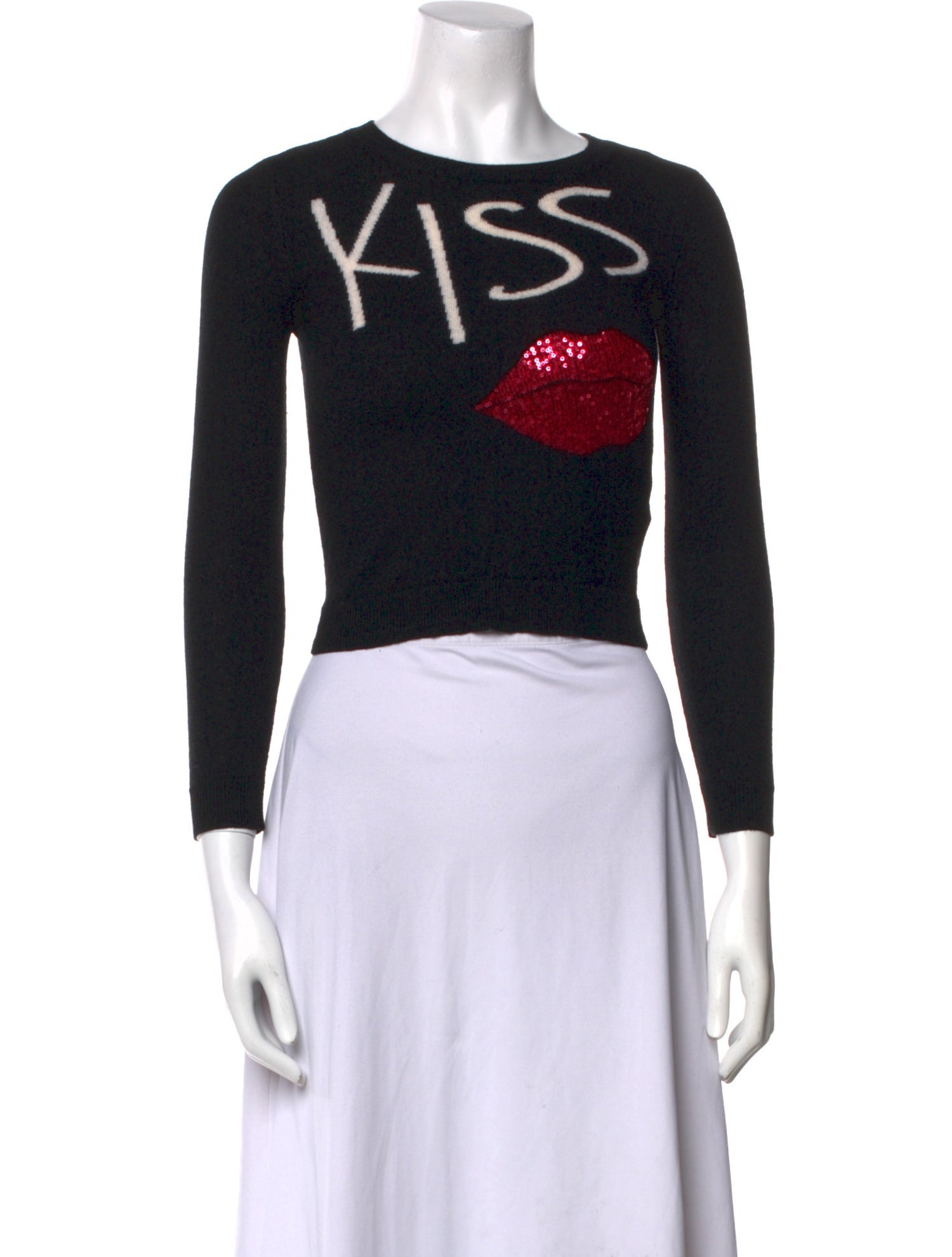 Alice + Olivia Wool Graphic Print Sweater