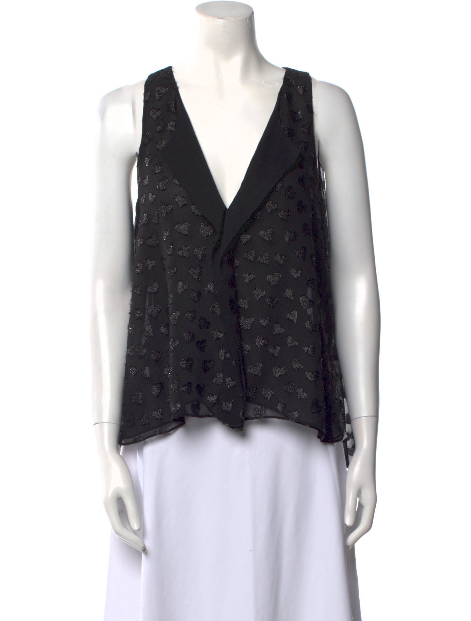 Alice + Olivia Printed V-Neck Crop Top