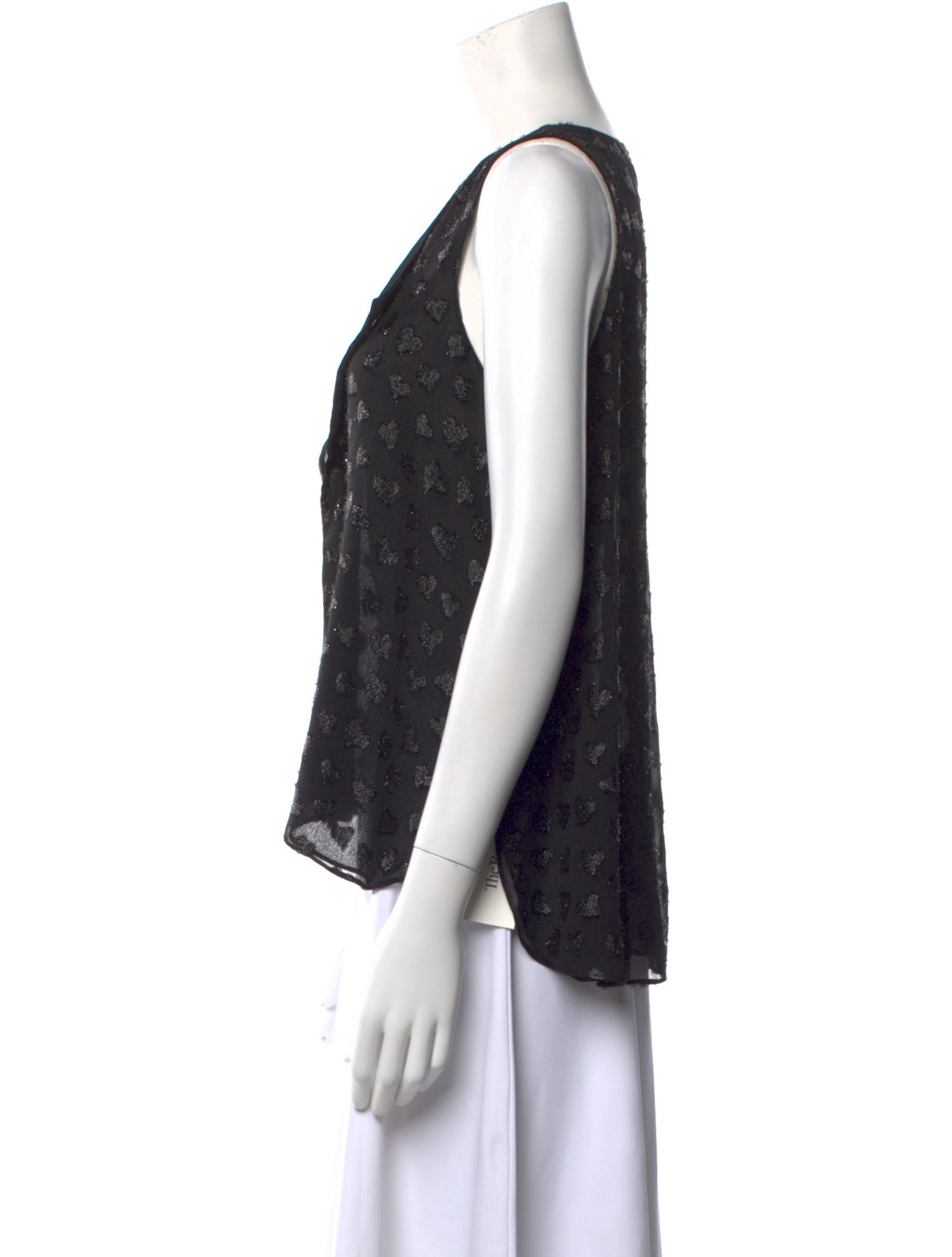 Alice + Olivia Printed V-Neck Crop Top