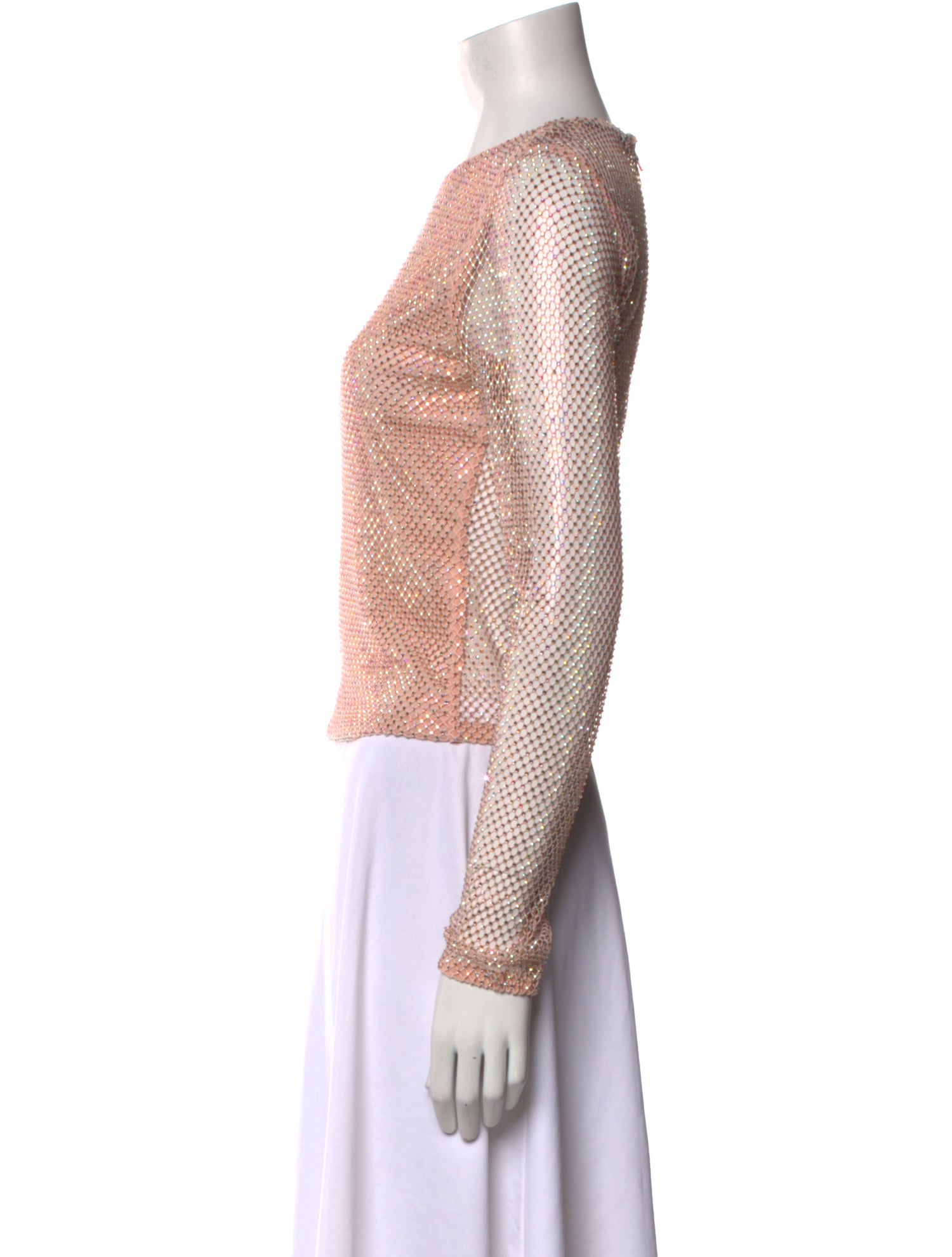 Alice + Olivia Scoop Neck Long Sleeve Top