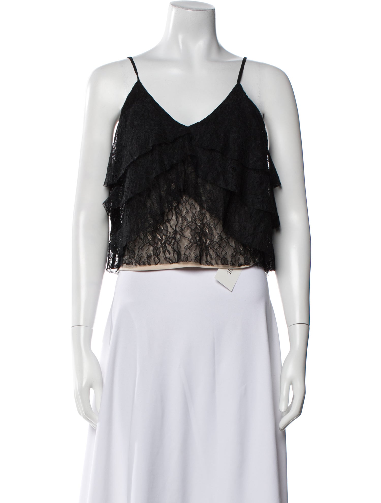 Alice + Olivia V-Neck Sleeveless Crop Top