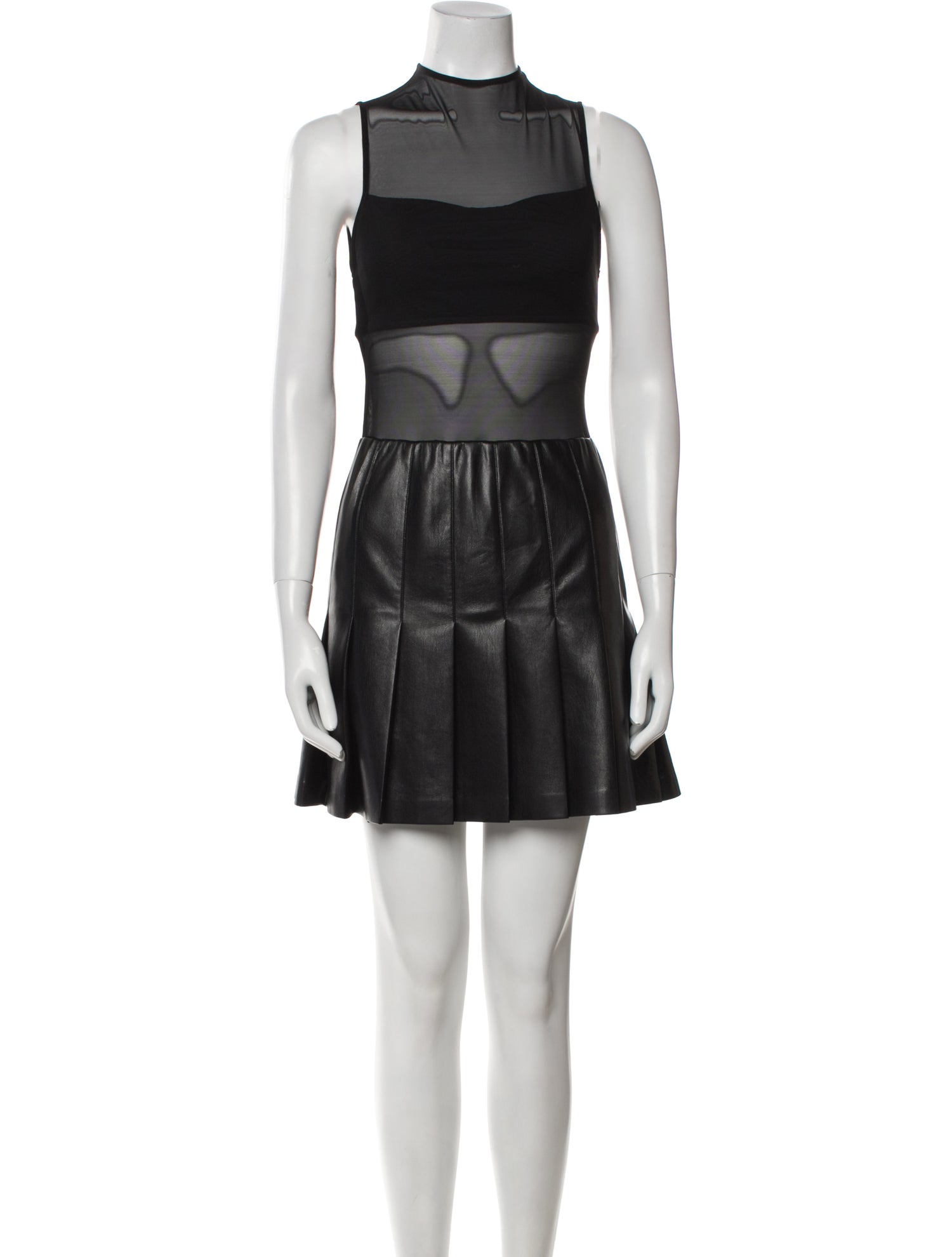 Alice + Olivia Leather Mini Dress