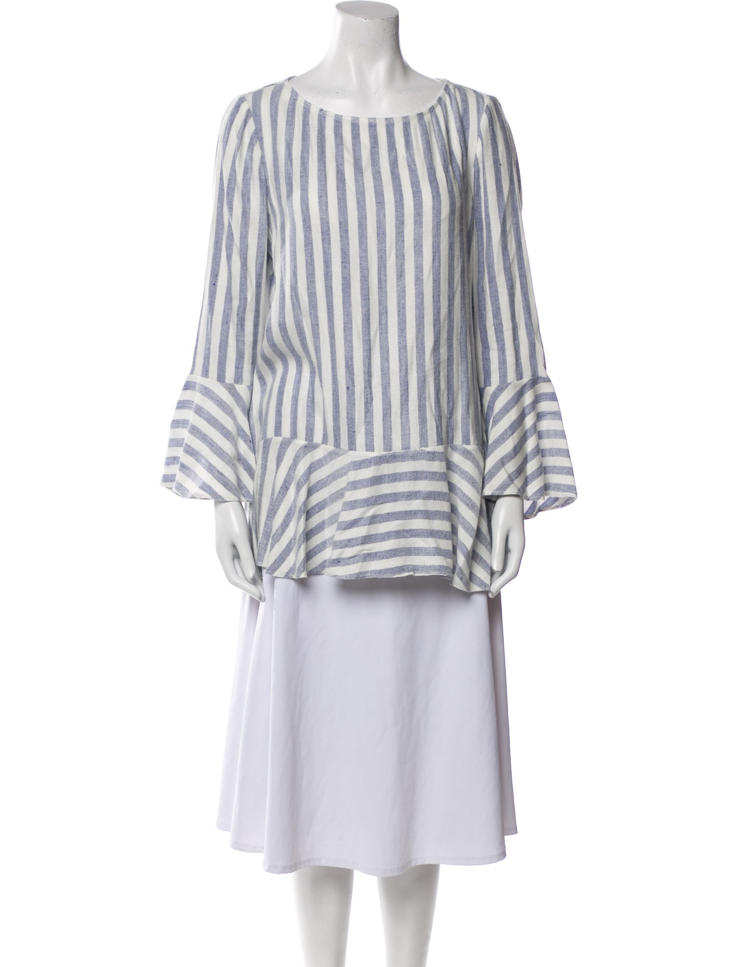 Alice + Olivia Striped Scoop Neck Tunic