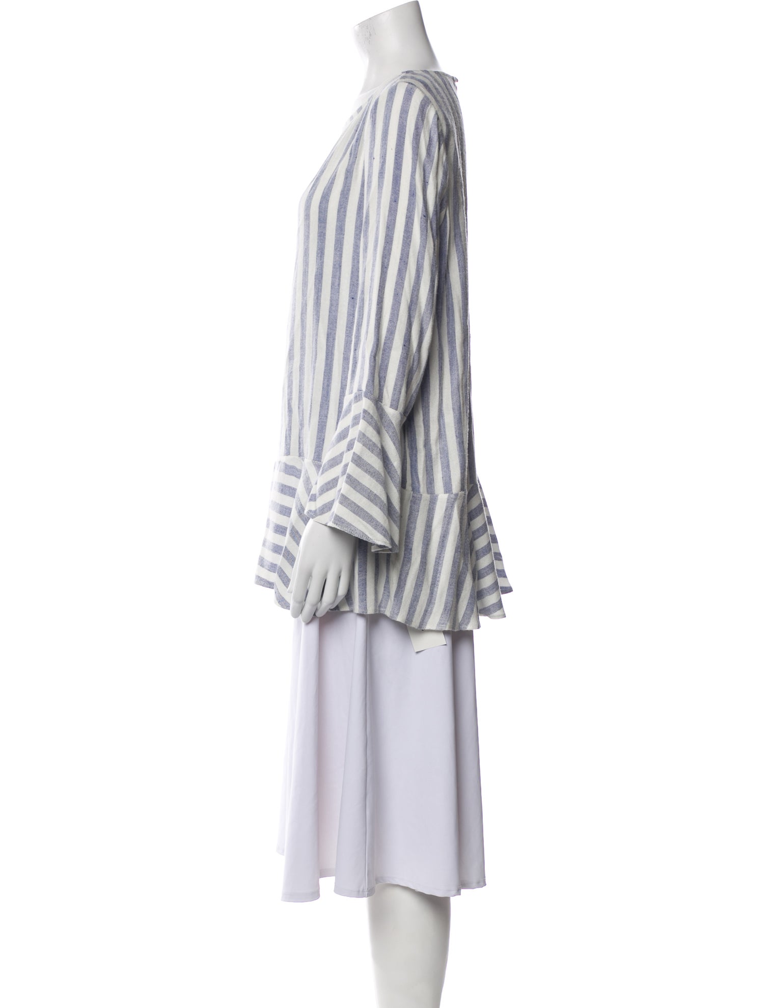 Alice + Olivia Striped Scoop Neck Tunic