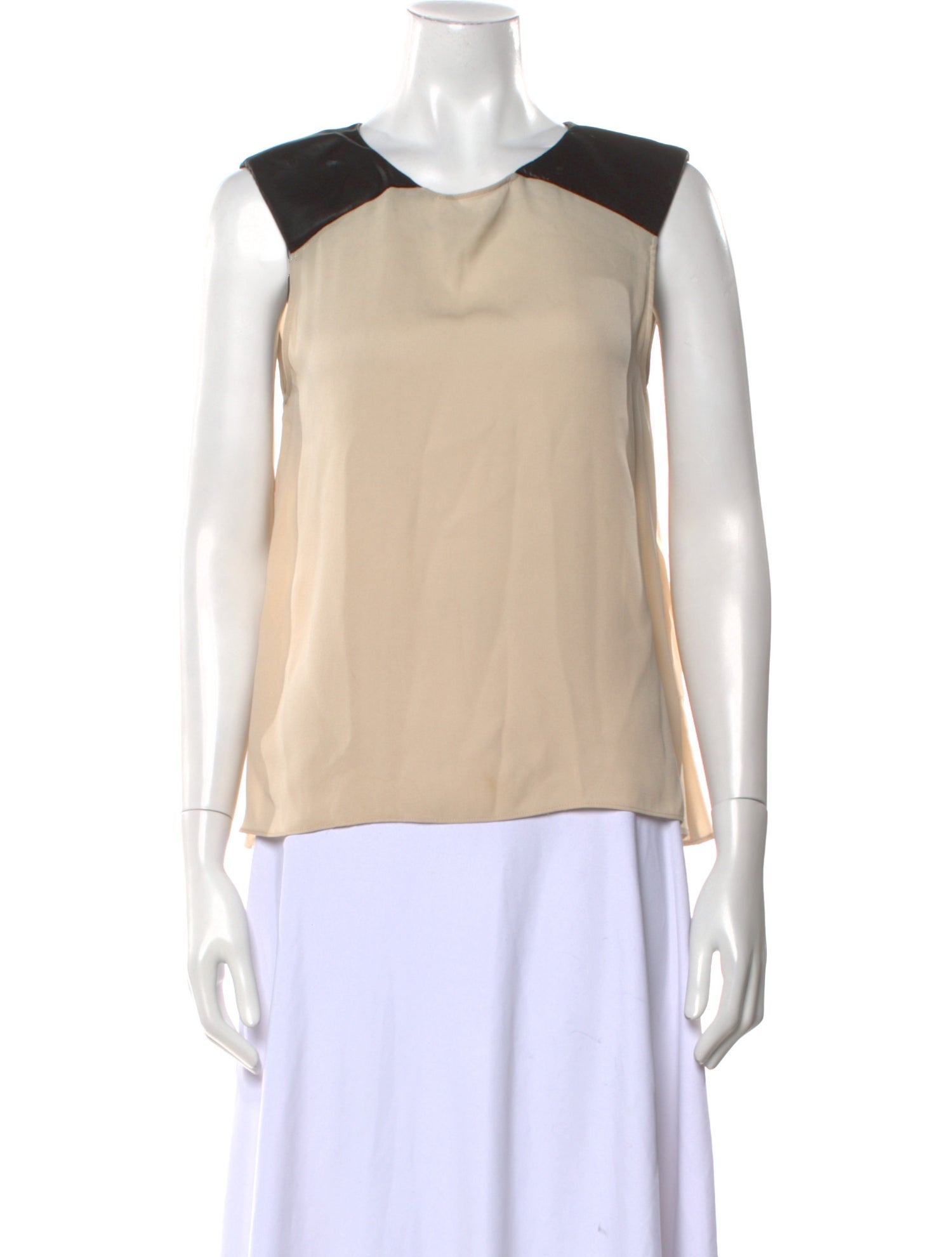 Alice + Olivia Silk Crew Neck Blouse