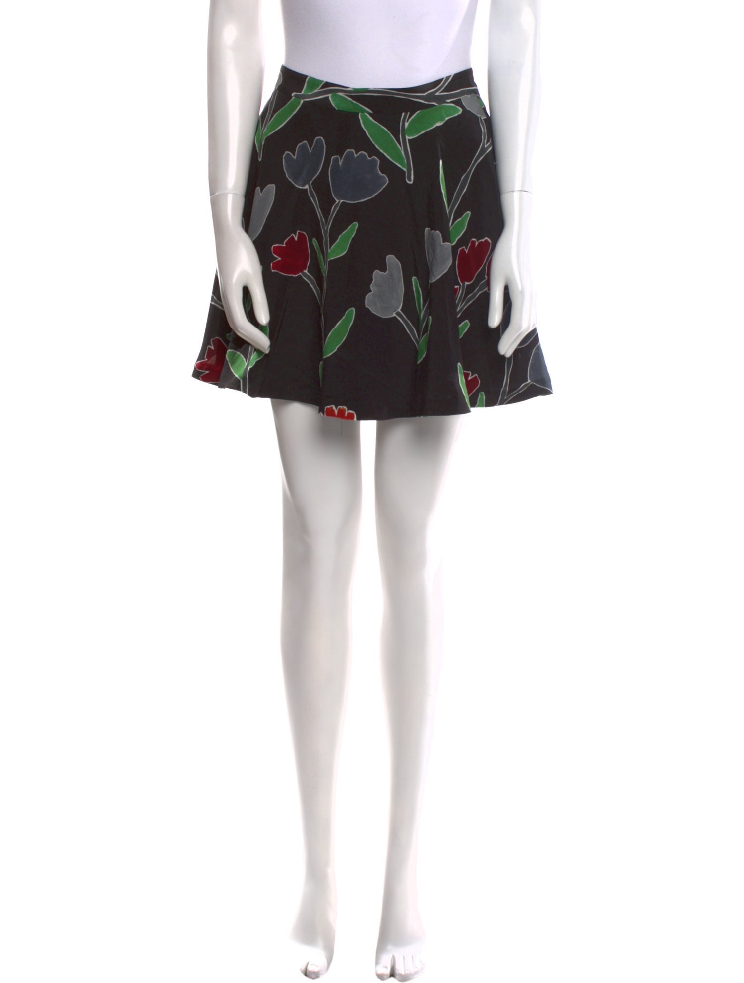 Alice + Olivia Silk Mini Skirt