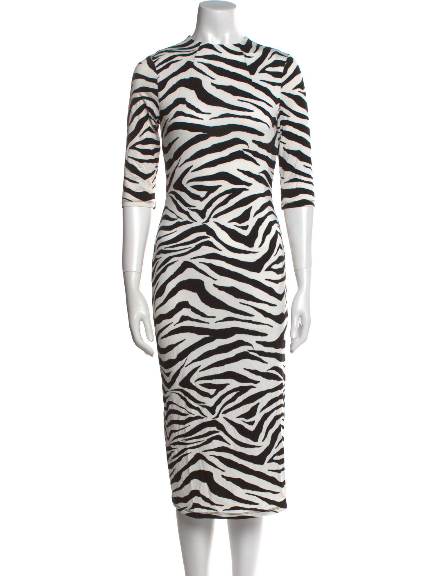 Alice + Olivia Animal Print Midi Length Dress