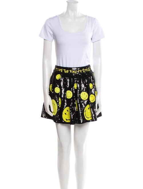 Alice + Olivia Graphic Print Sequin Embellishments Skirt Set