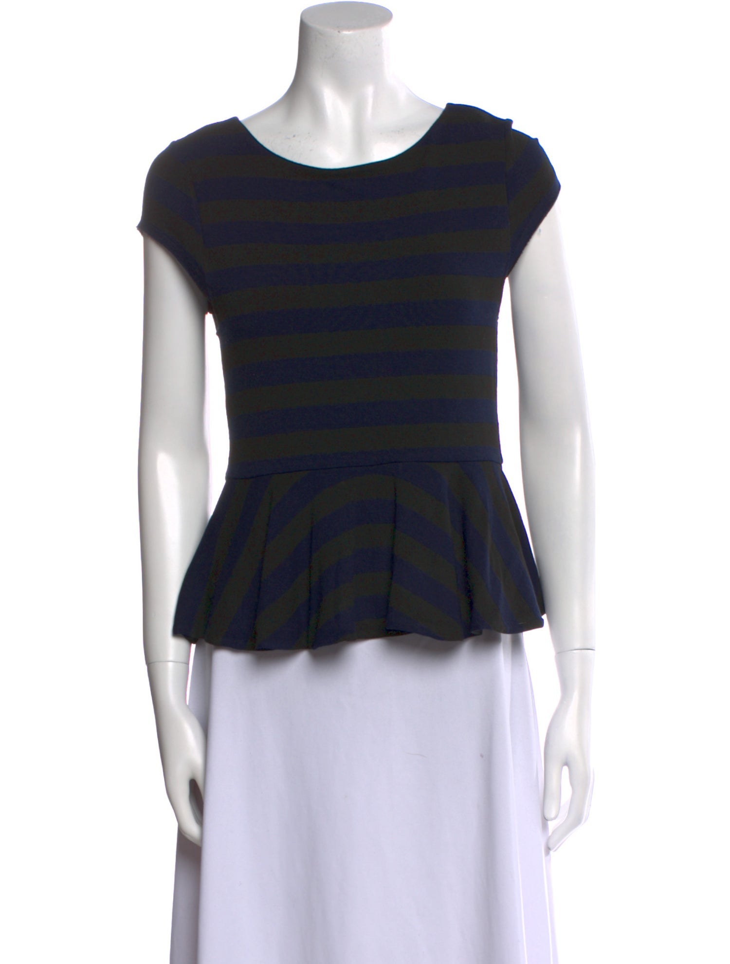 Alice + Olivia Striped Scoop Neck Top