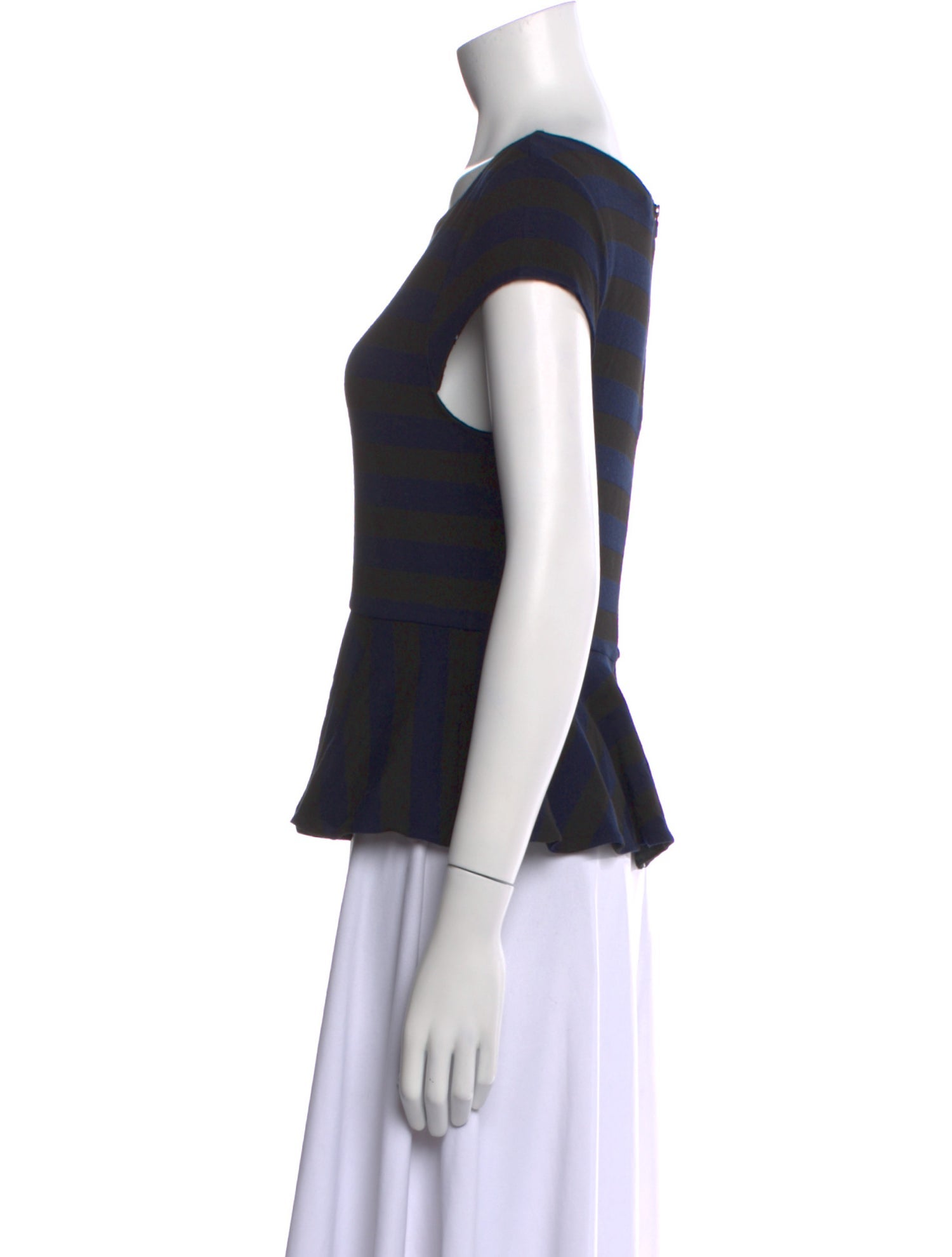 Alice + Olivia Striped Scoop Neck Top