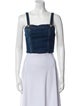 Alice + Olivia Square Neckline Sleeveless Crop Top