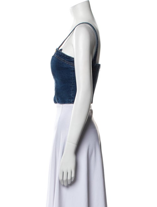 Alice + Olivia Square Neckline Sleeveless Crop Top