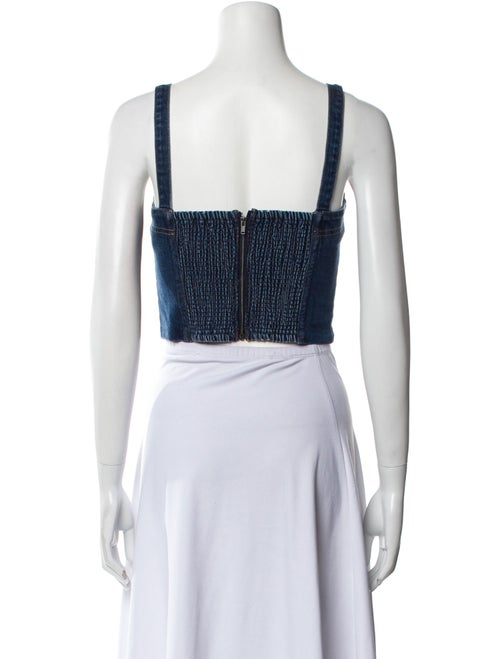Alice + Olivia Square Neckline Sleeveless Crop Top