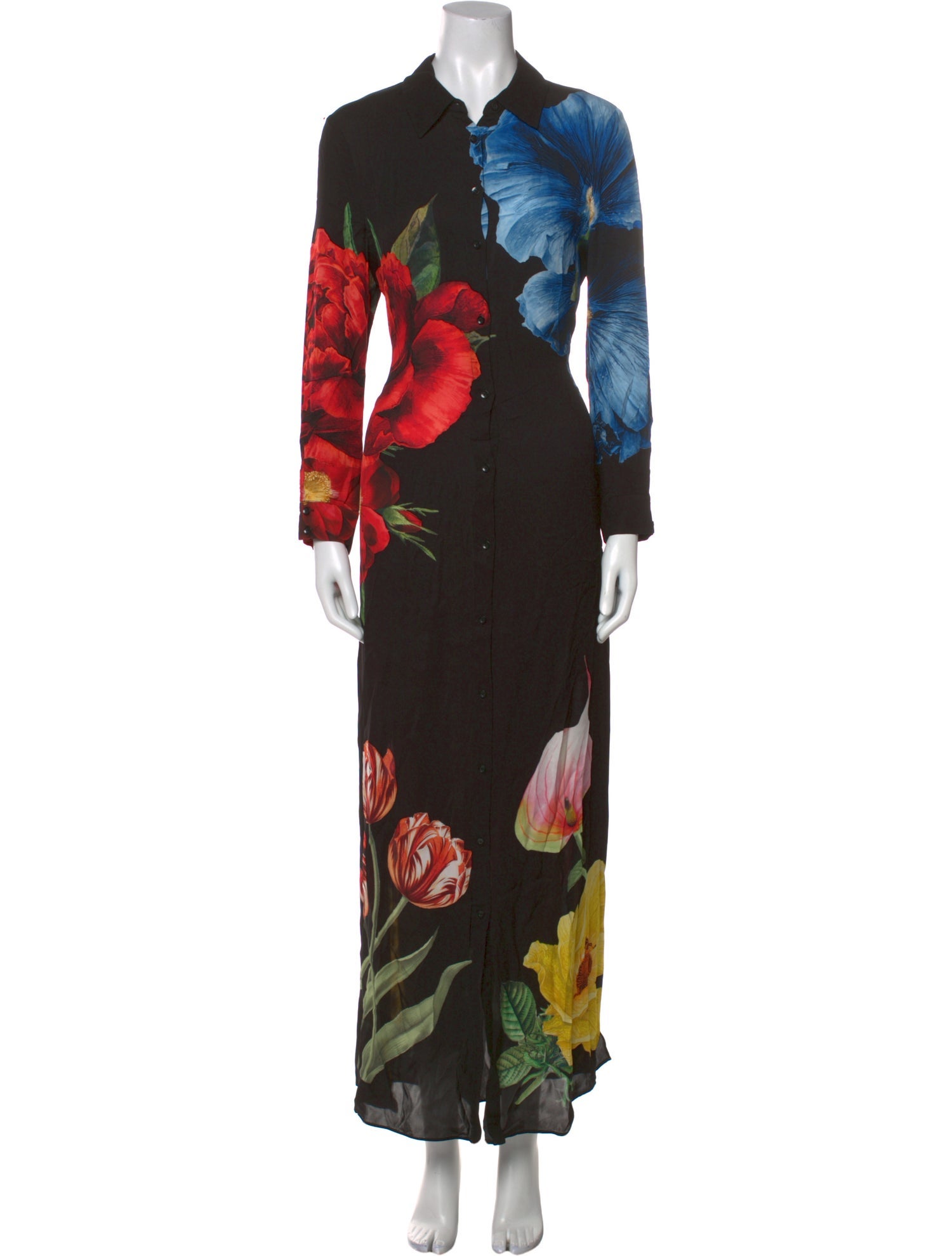 Alice + Olivia Floral Print Long Dress