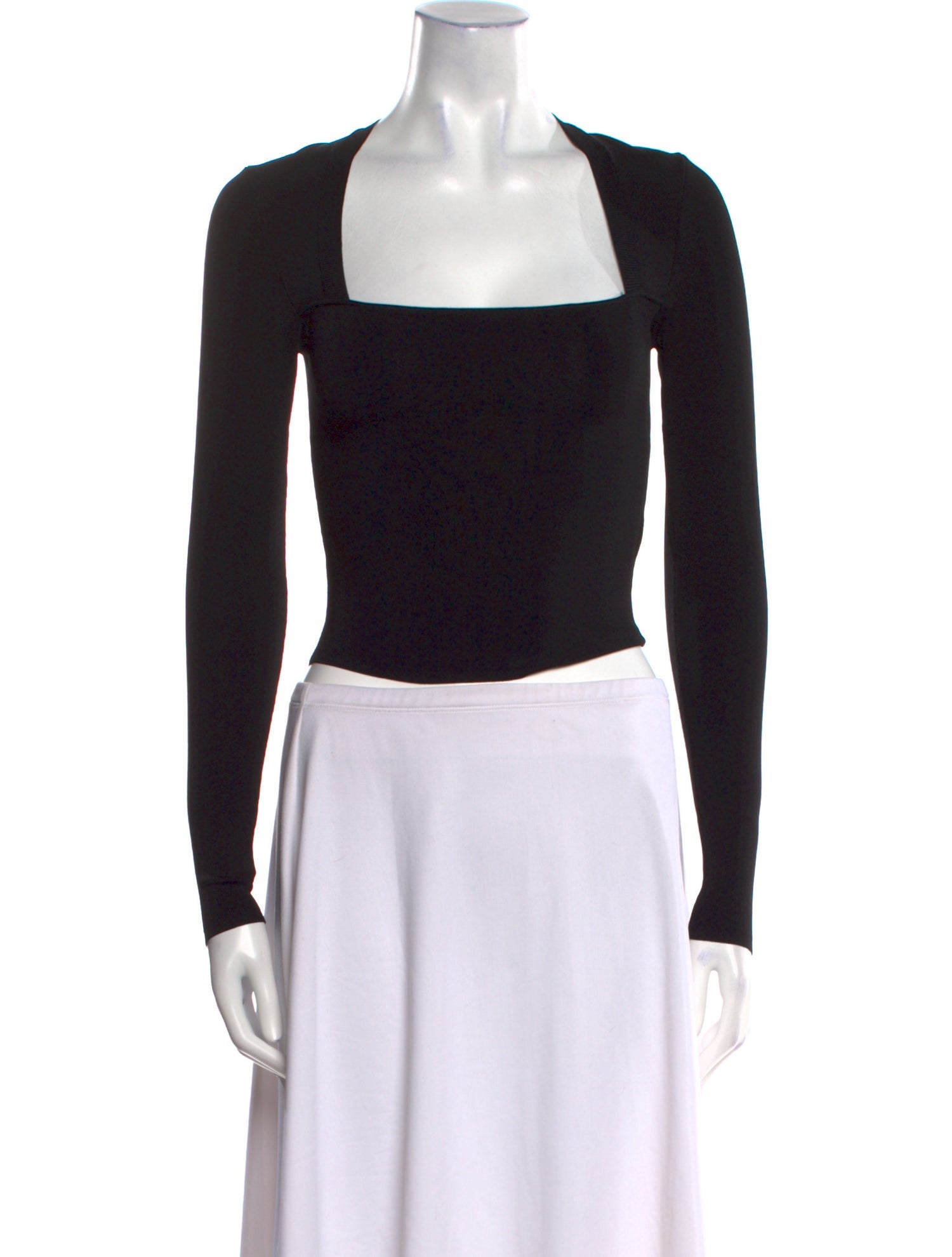 Alice + Olivia Square Neckline Long Sleeve Top