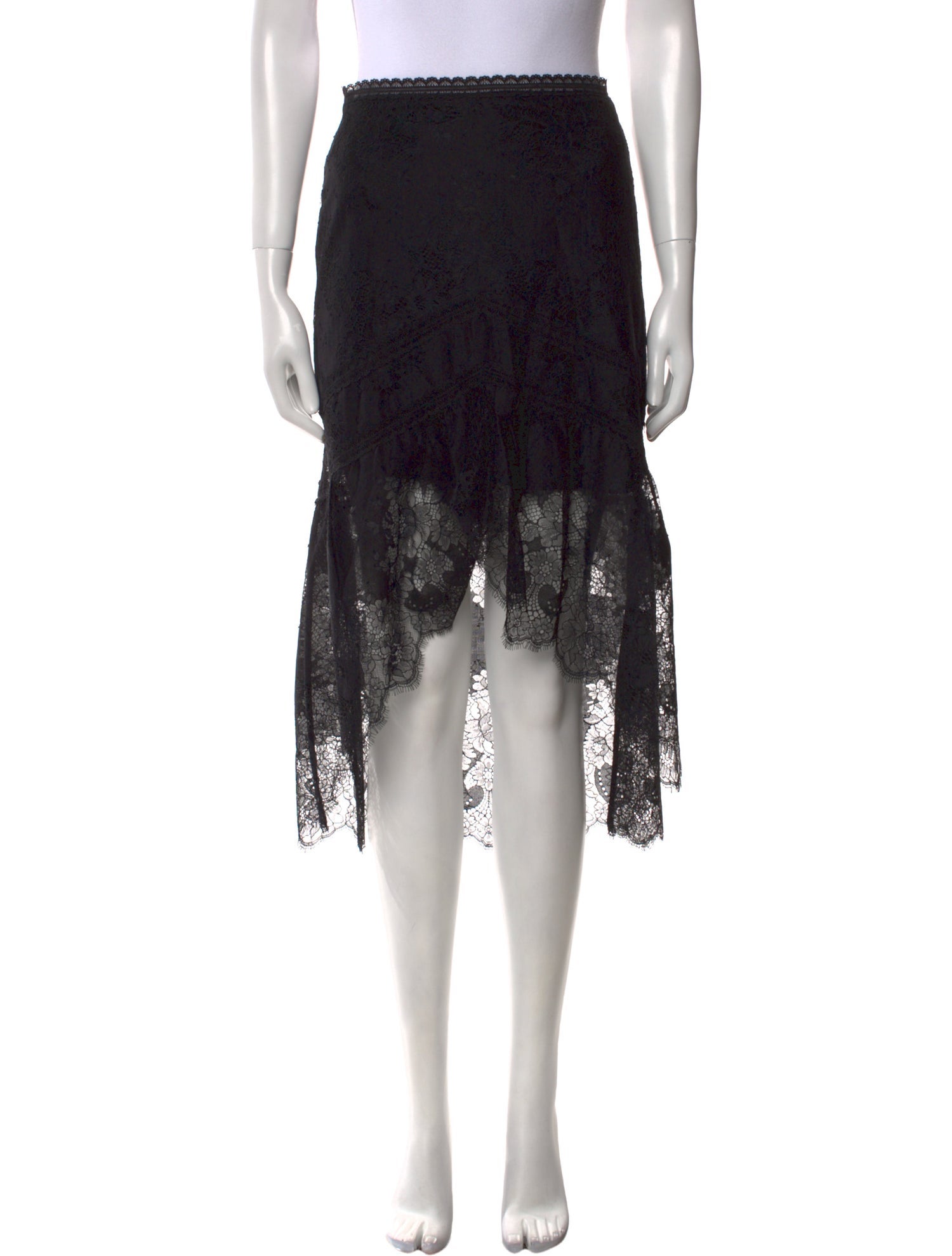 Alice + Olivia Lace Pattern Midi Length Skirt